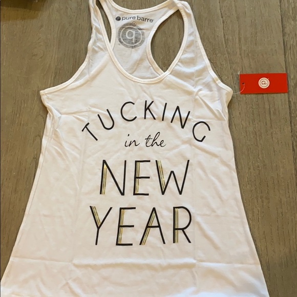 Pure Barre Tops - New! Pure Barre Tucking in the New Year Tank P7